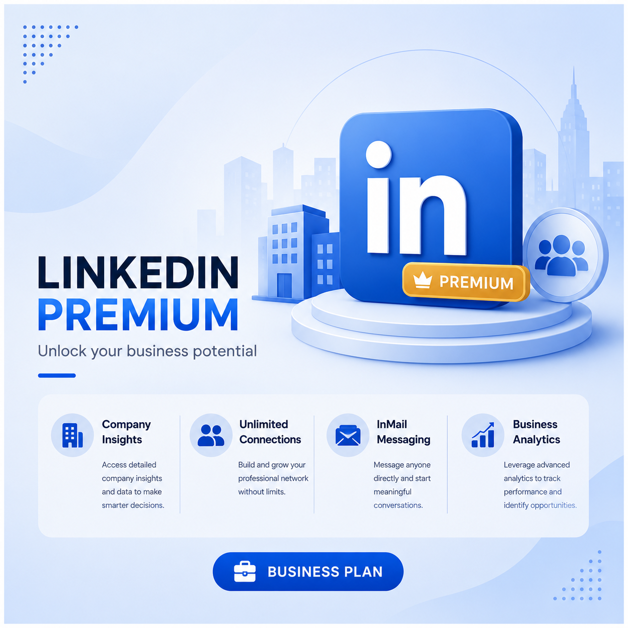 LinkedIn Premium Business ( 1 Year ) ( via Login )